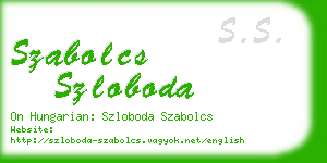 szabolcs szloboda business card